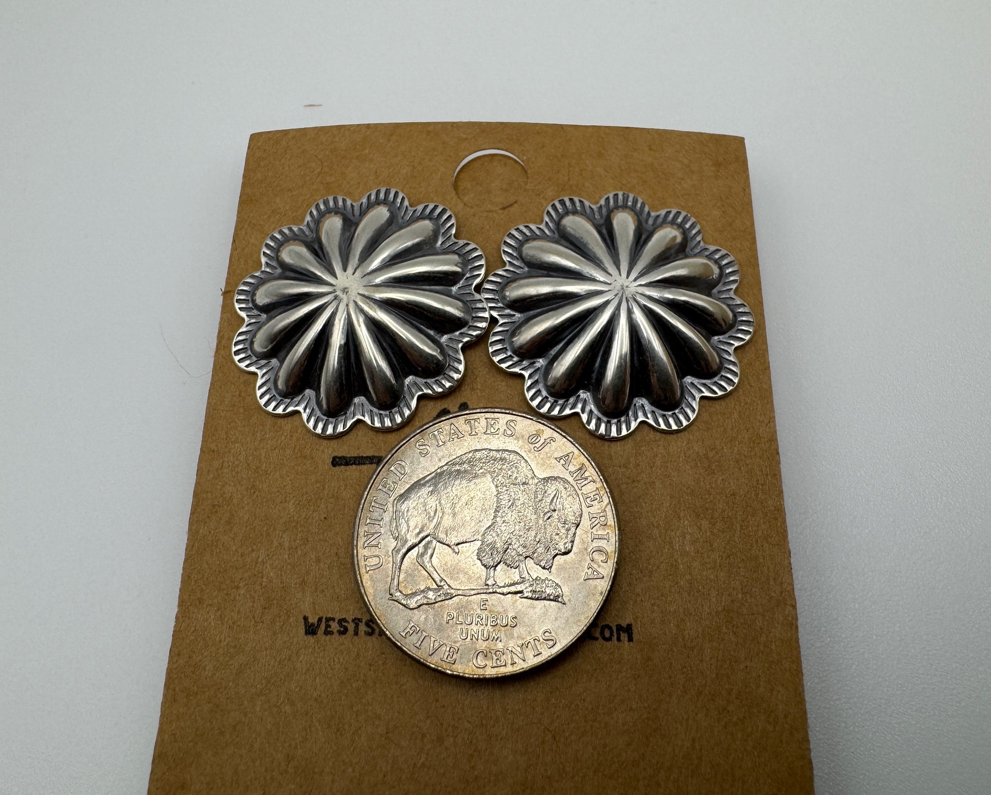 Round Sterling Concho Studs - West Spork Mercantile