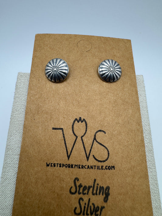 All Sterling Petite Concho Studs - West Spork Mercantile