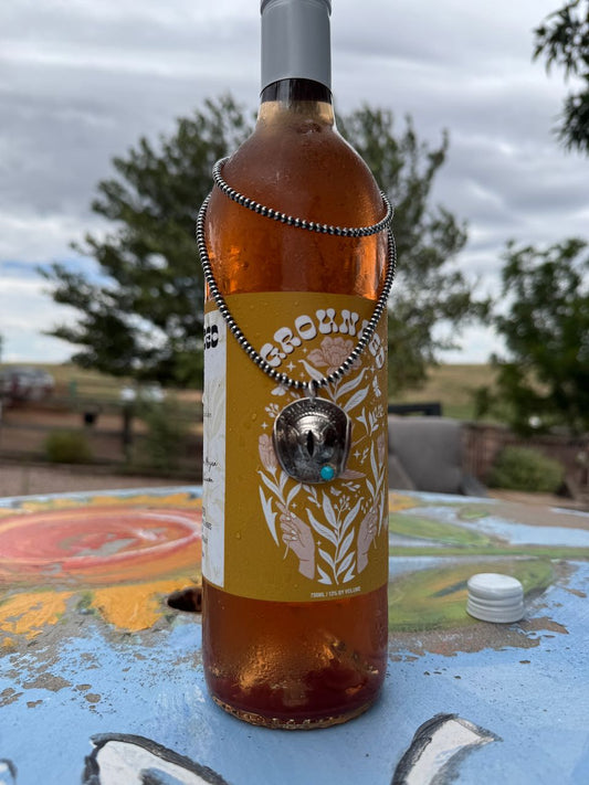 Coin Cowboy – Kingman Turquoise Half Dollar Pendant - SBS!