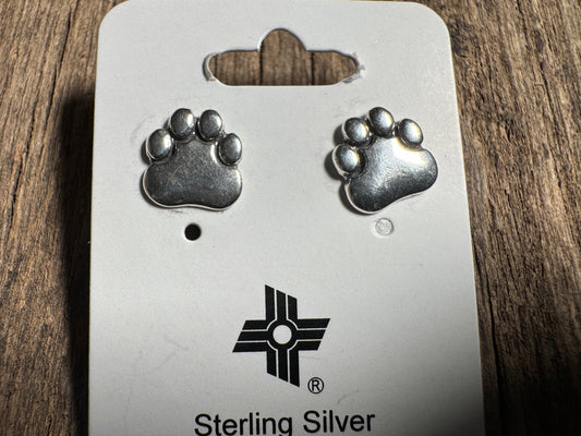 Sterling Silver Paw Print Studs – For Pet-Loving Mamas