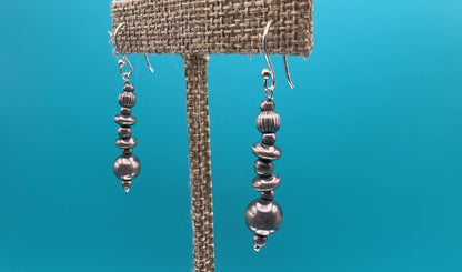 Sterling Navajo Pearl Drop Earrings – 1.25” of Classic Western Charm