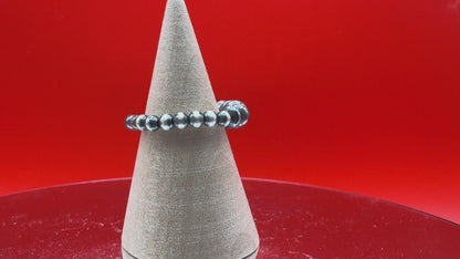 Sterling Pearl Stretch Ring