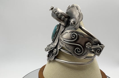 Stunning Saddle Cuff by Native Artist Tim Yazzie